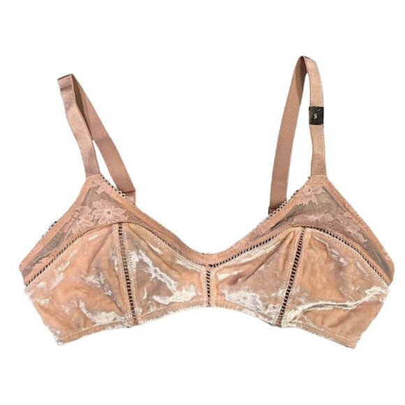 RARE Victoria's Secret Barbie Crushed Velvet Mesh Lace Unlined Wirefree Bra - Picture 4 of 16